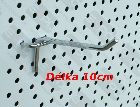 Detail produktu Jednoduchý háček 10cm na děrovaný panel