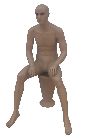 Detail produktu P�nsk� figur�na sed�c� t�lov� barvy.