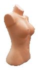 Detail produktu figurína Bysta XXLdámská  tělová barva.