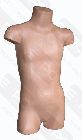 Detail produktu figurína děcká chlapecká  torzo 3/4, béžové.