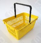 Detail produktu nákupní košík plastový s 1 držadlem. Žlutý