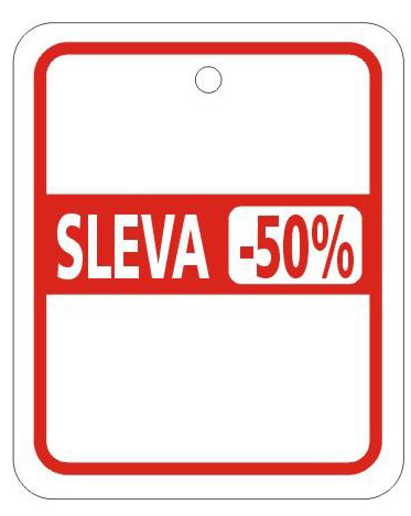 Detail produktu Visaky-50%, erven barva.