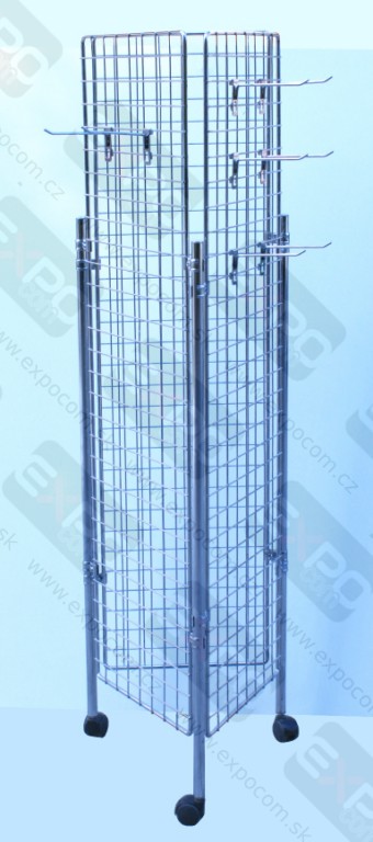 Detail produktu stojan drátěný otočný chrom 150x100cm otočný