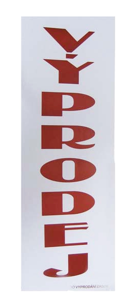 Detail produktu Banner VPRODEJ vka99xka33cm, erven