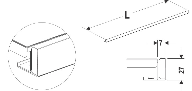 Detail produktu Držák cenovky 62,5cm
