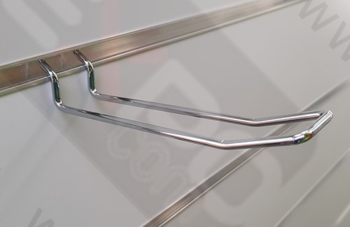 Detail produktu dvojitý háček 30cm do drážkového panelu