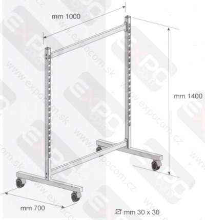 Detail produktu tendr Stojan pojzdn rm oboustrann 140x100