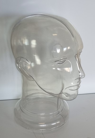 Detail produktu hlava pnsk prhledn akryl